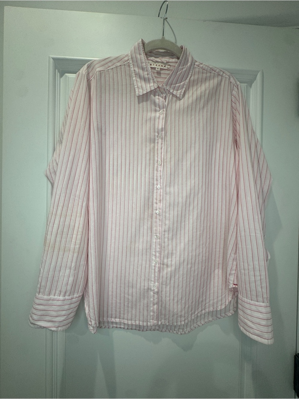 Xirena Beau Blouse in Pink Stripe Size S